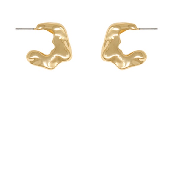 Hammered & Wavy Open Hoops